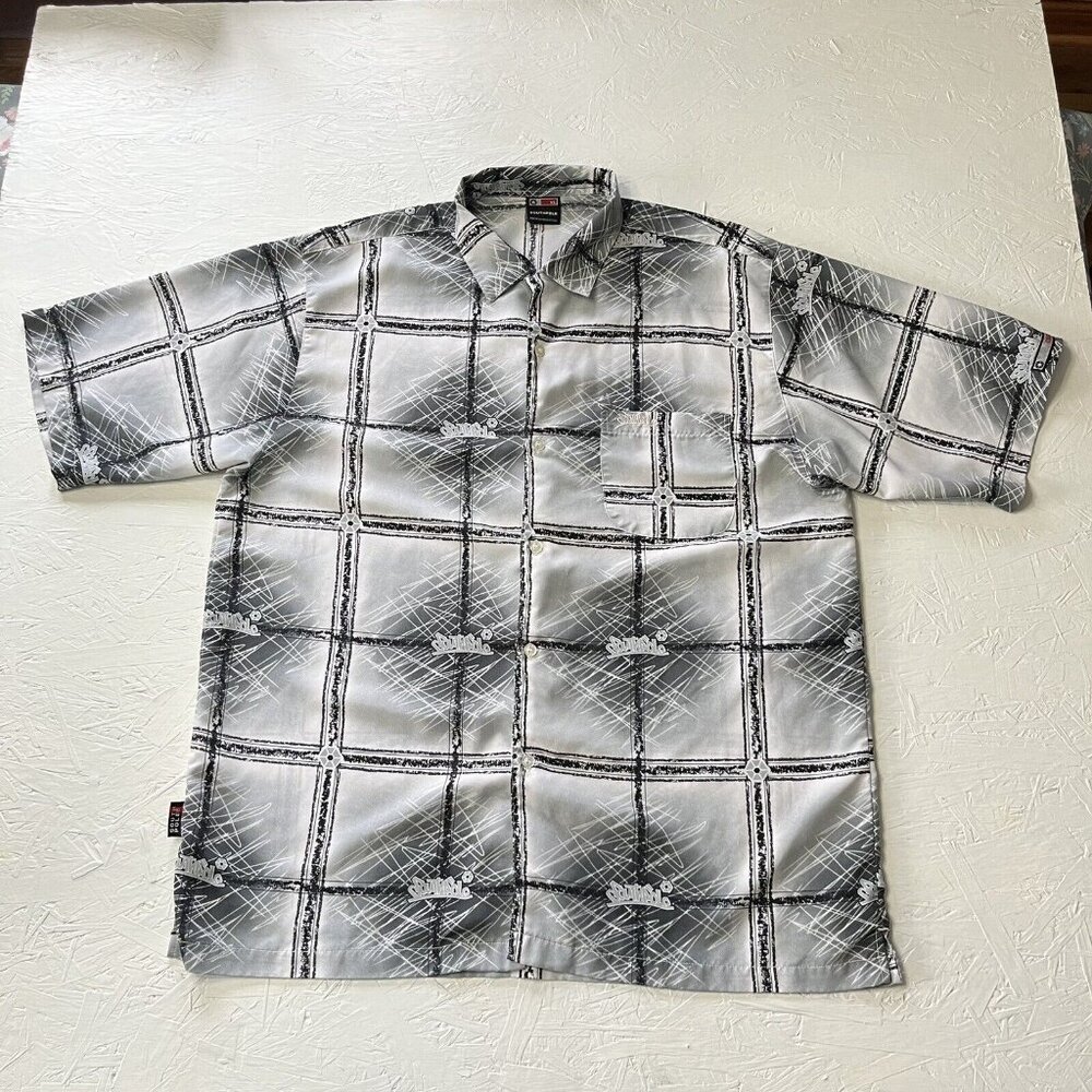 SOUTHPOLE S/S Graphic Print Urban Polyester Buttonfront Shirt Size XL